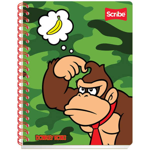 Cuaderno con espiral diseño Mario Bros raya ancha - 100 hojas