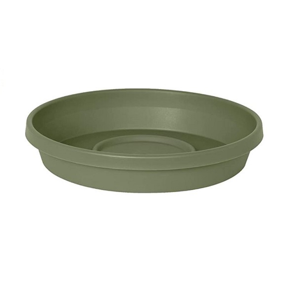 Base de plástico para pote de 20" de color verde oliva