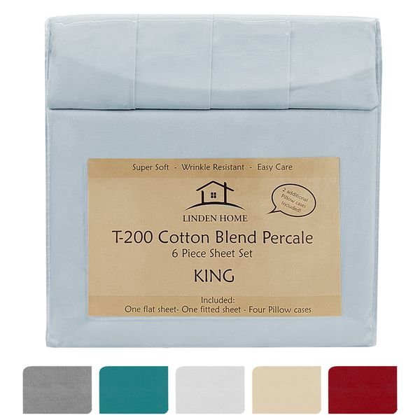 Juego de sábana T200 tamaño king colores surtidos