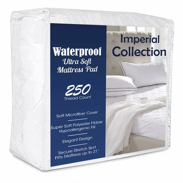 Pad resistente al agua de 250 hilos tamaño full para colchón