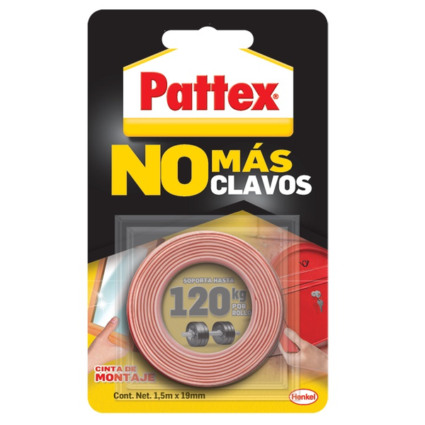 Pattex No Más Clavos Cinta, cinta de doble cara extrafuerte, 19 mm x 1,5 m  & Loctite Super Glue-3 Pincel, pegamento transparente con pincel aplicador