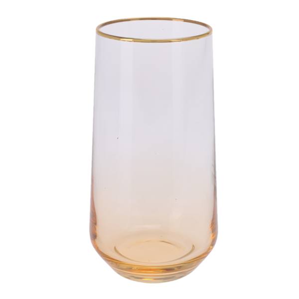 Vaso de vidrio 15.8oz para champaña color dorado