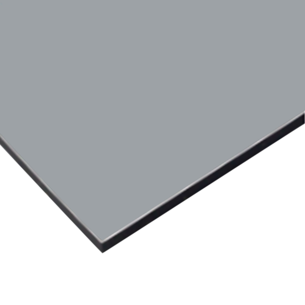 Lámina de durabond de 1.22m x 2.44m x 4mm color gris