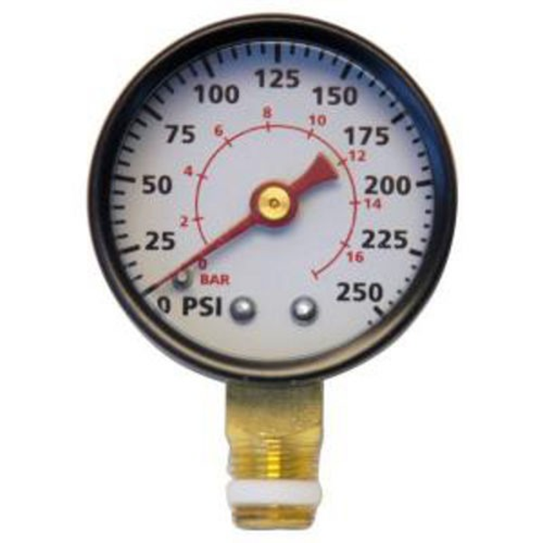 Manómetro de presión inferior con rosca macho de 1/8" para compresor