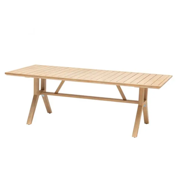 Mesa de madera rectangular Papouasie Acacia color beige