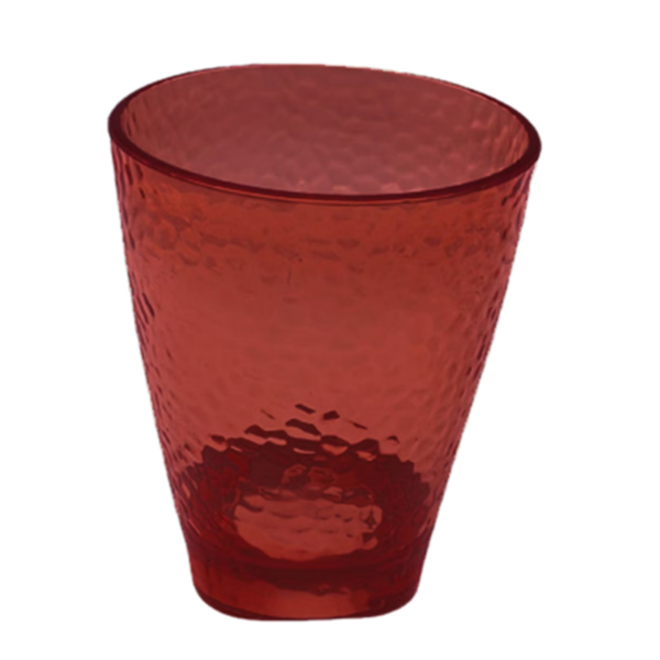 Vaso plástico de 11cm para agua color rojo