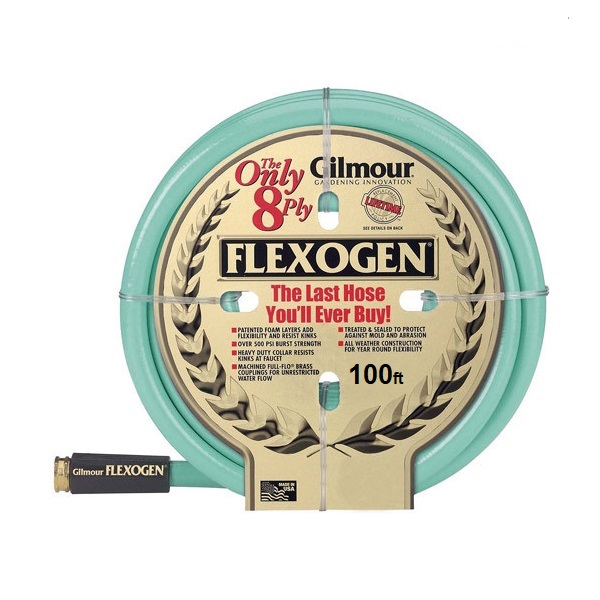 Manguera flexogen para jardín de 5/8" x 100' de color verde claro