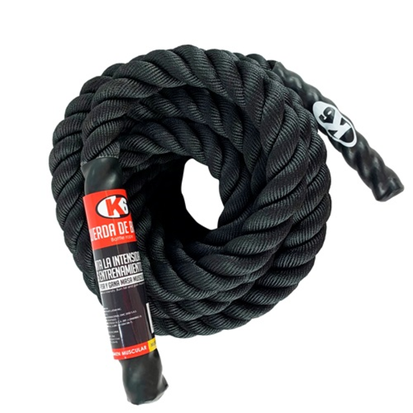 Cuerda de batida de 3.8 cm x 12m color negro