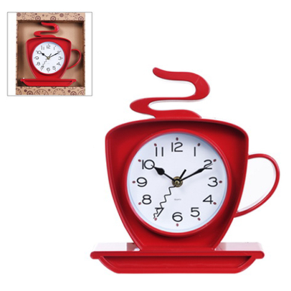 Reloj de pared Taza roja 21x25x5cm