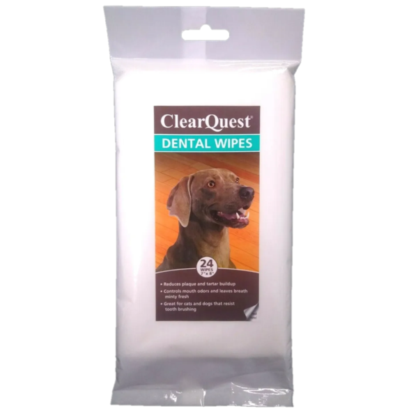 Toallitas húmedas para limpieza dental en perros 24 unidades