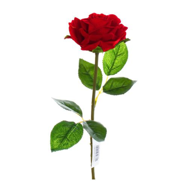 Rosa artificial decorativa de 45cm de color roja