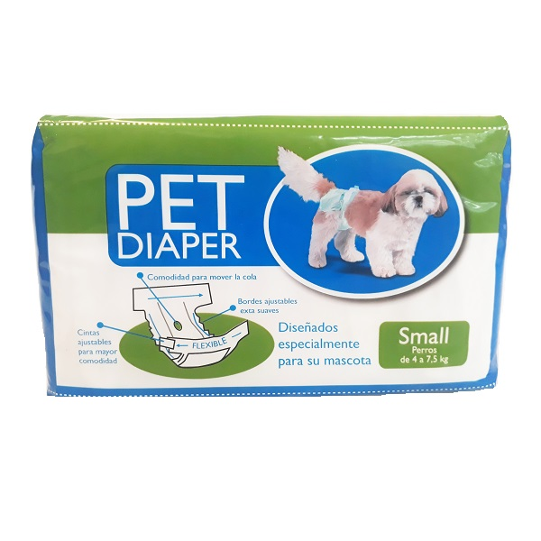 Pañal Pet Diaper talla small para perros - 10 unidades