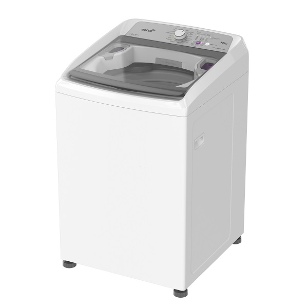 Lavadora automática blanca con agitador y capacidad de 16kg