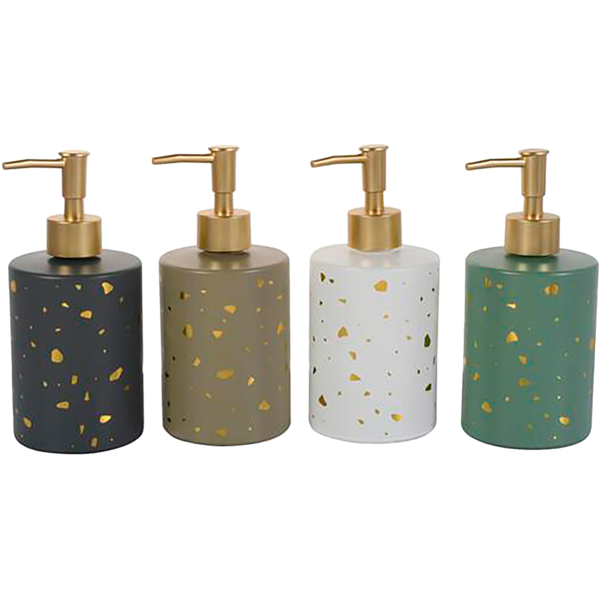 Dispensador de jabón con diseño de puntos dorados -  Surtidos