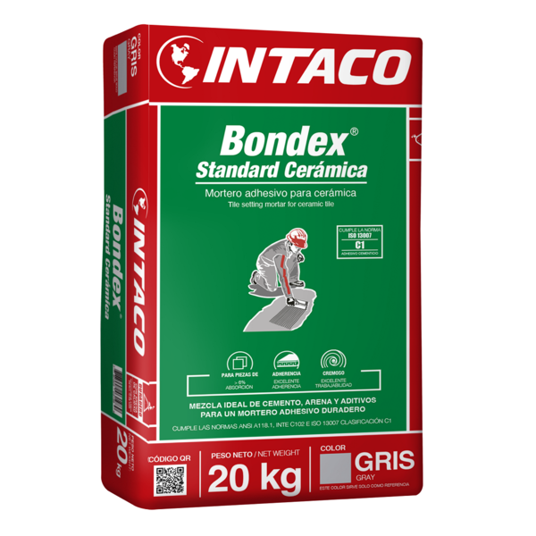 Pegamento Bondex Standard Cerámica de 20kg color gris