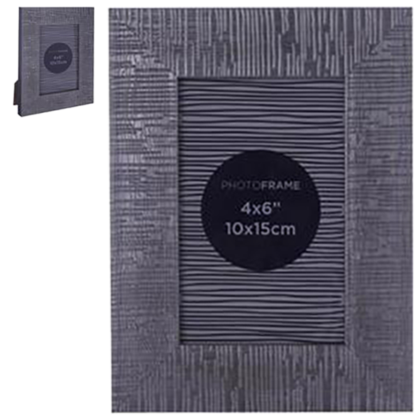 Portarretrato de 10cm x 15cm diseño Tweed color gris