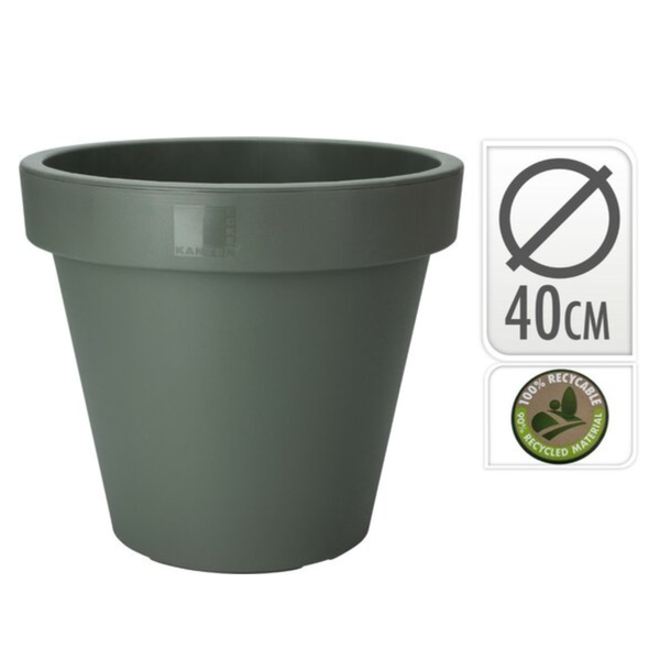 Pote plástico de 40cm reciclable color verde