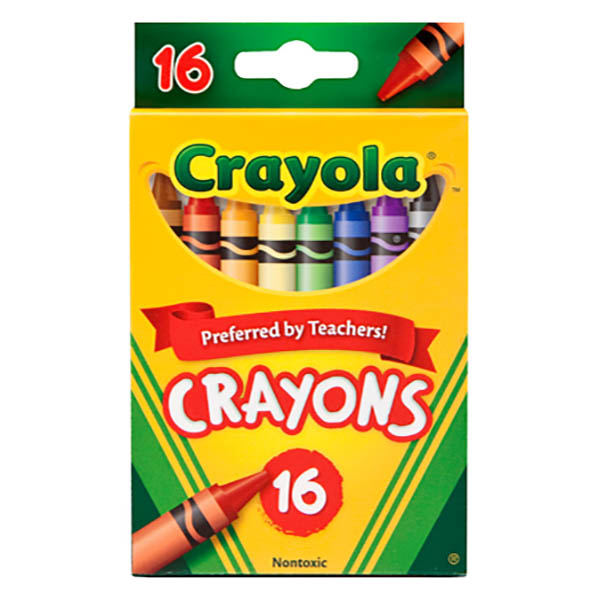 Caja de crayones básicos chicos - 16 unidades