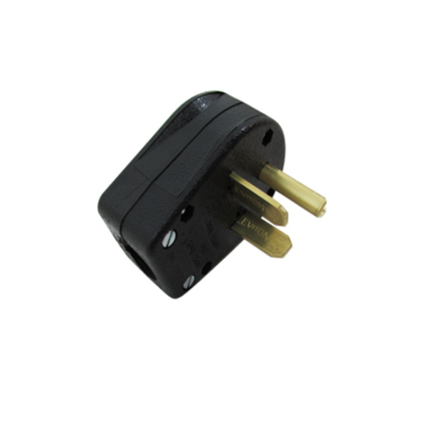 Conector eléctrico macho de 30-50A de color negro LEVITON