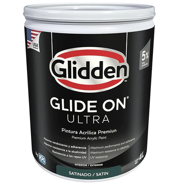 Pintura acrílica Glide-On Ultra acabado satinado base accent de 1gl