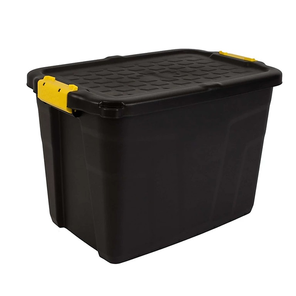 Caja plástica Heavy Duty de 60L / 15.85 galones negra
