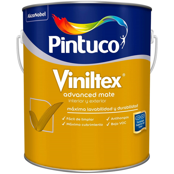 Pintura arquitectónica Viniltex Advanced mate base deep 1gl