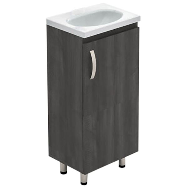 Mueble Básico de 40x30cm color baudo con lavamanos Eco color blanco