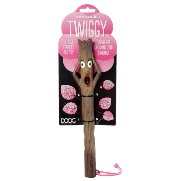 Juguete de ramita Twiggy color chocolate para perro