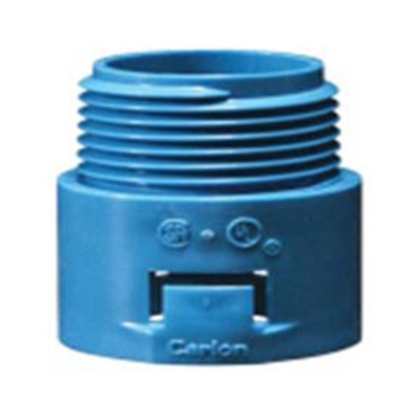 Conector de PVC conduflex de 1/2" clip  color azul
