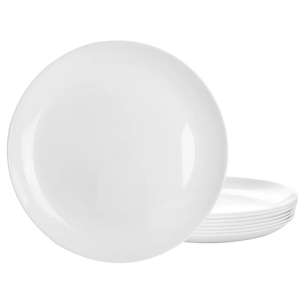 Juego de platos Olstead de 10.5" color blanco - 8 unidades