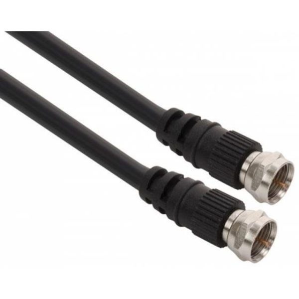 Cable coaxial RG59 con conectores tipo F de rosca de 1.8 m