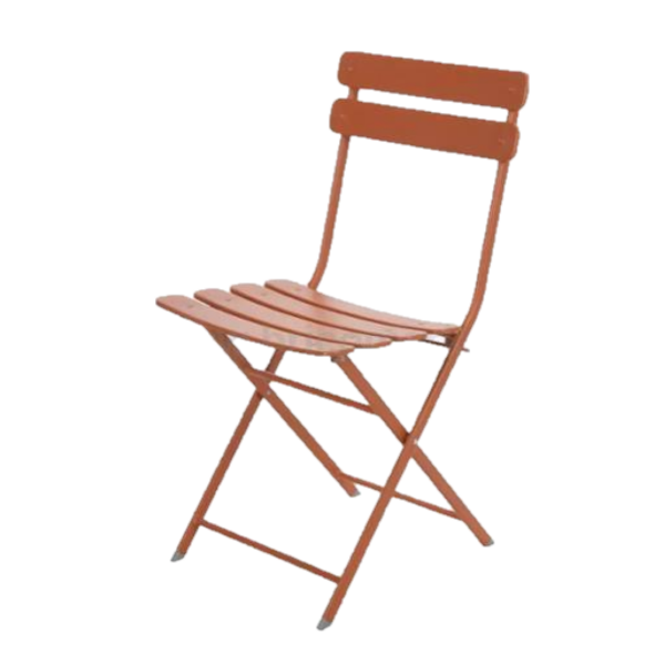 Silla de metal plegable Bistro color terracota