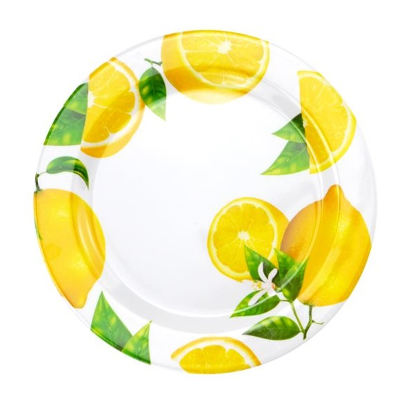 Plato de melamina de 10.7" con diseño de limones