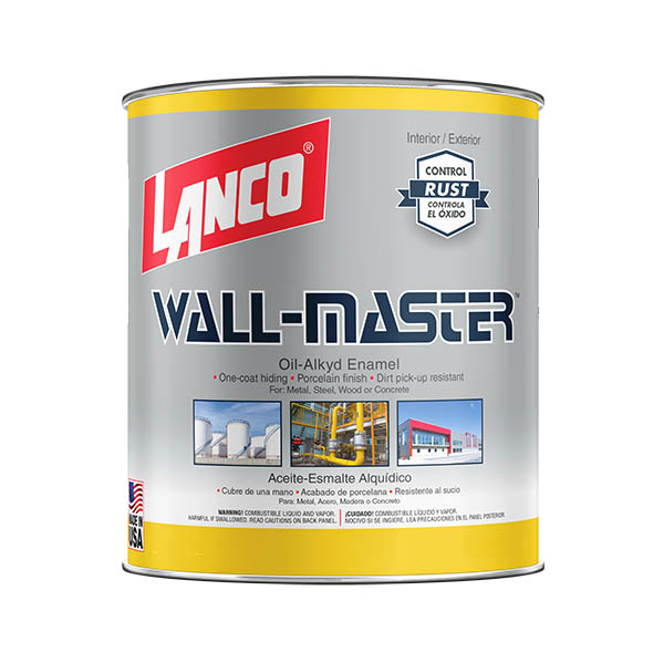 Pintura de esmalte alquídico wall master de base tint de 1/4gl LANCO