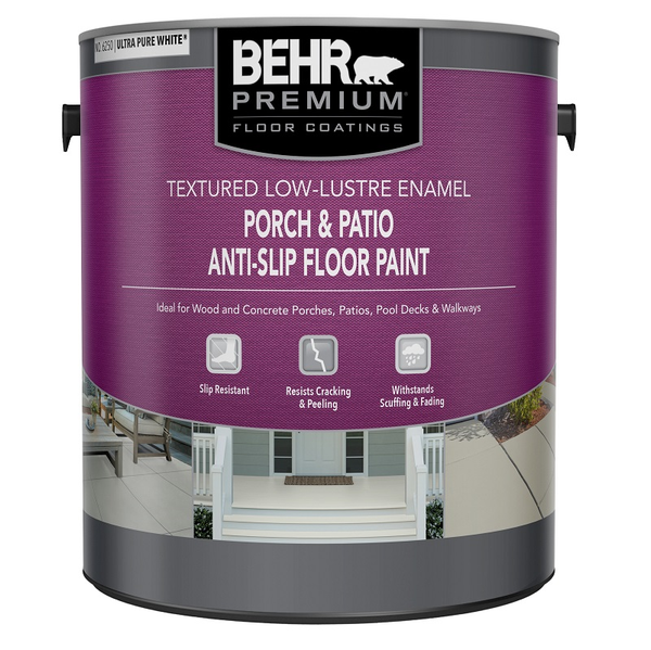Pintura para pisos Porch & Patio Ultra Pure White 1gl