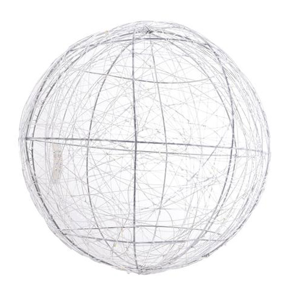 Esfera con luz de 40cm de color plateado