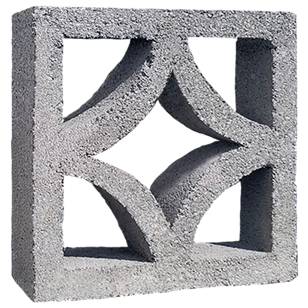 Bloque ornamental de concreto diseño estrella 30x30x10cm