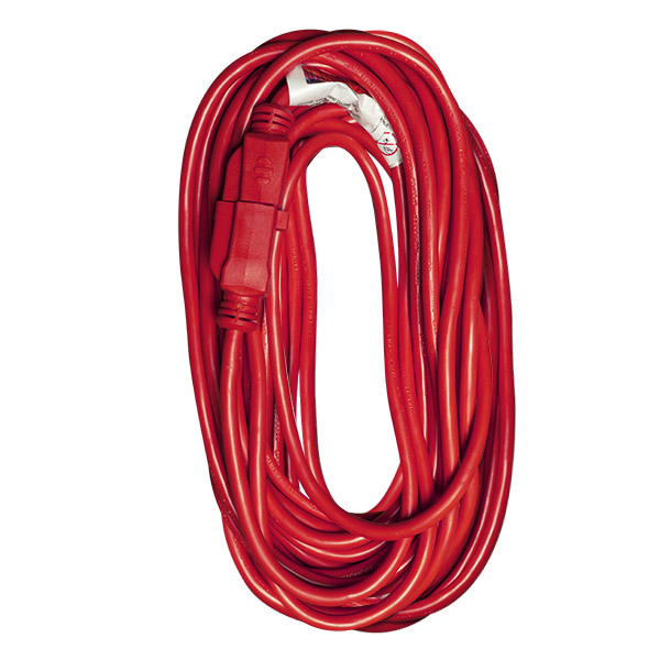 Extensión eléctrica de 14/3 x 100' uso industrial color roja