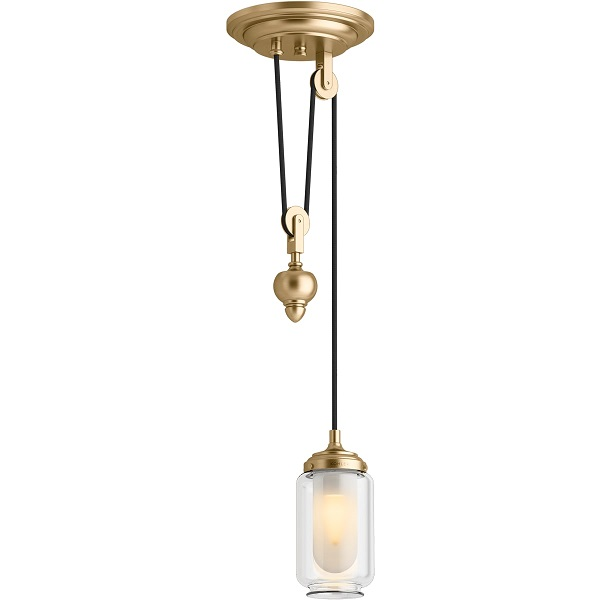 Lámpara colgante ajustable Artifacts acabado oro cepillado moderno