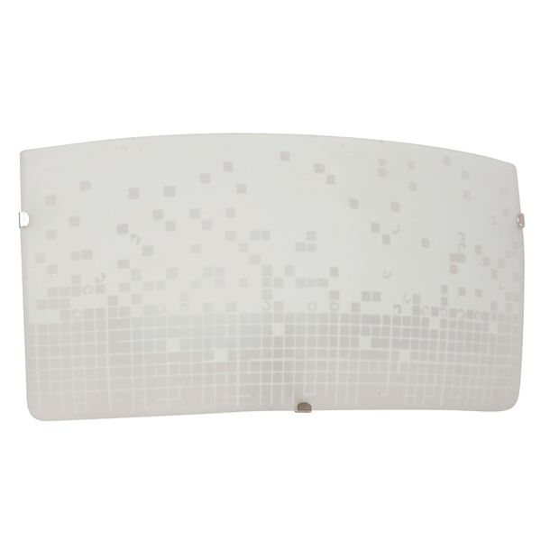 Lámpara de pared blanca/níquel satinado de 1 luz E27 60W