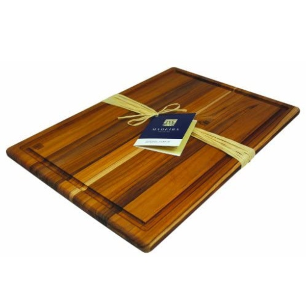 Tabla de picar de madera de teca 12" x 18" - Madeira