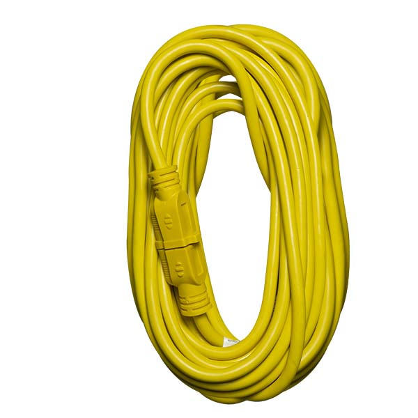 Extensión eléctrica de 12/3 x 50' uso industrial color amarillo