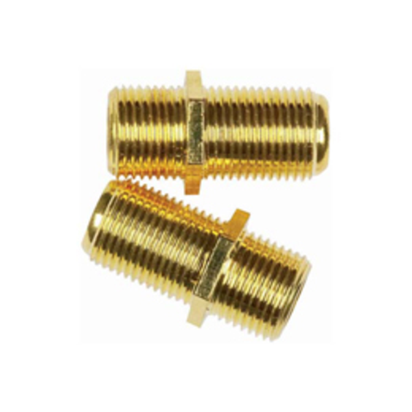 Unión F81 para cable coaxial con conexión hembra color dorado