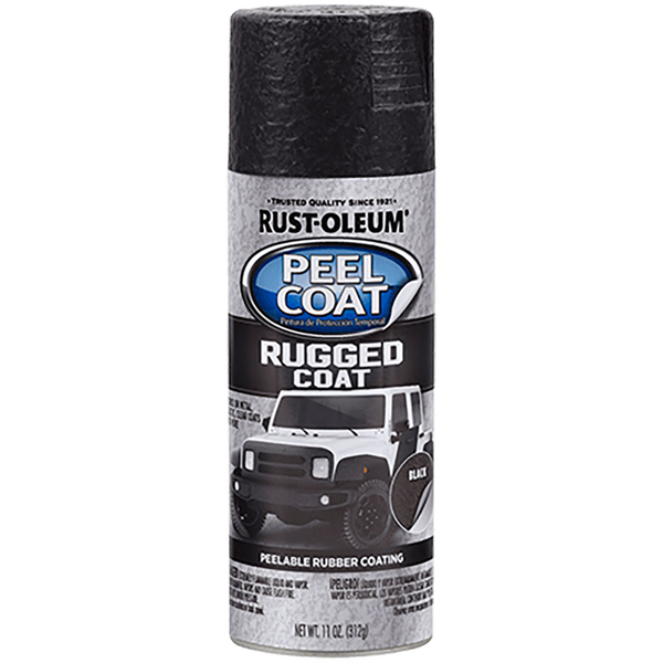 Spray automotriz Rugged Coat color negro de 11oz