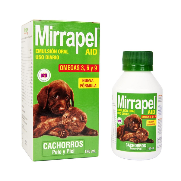 Suplemento nutricional Mirrapel Aid de 120ml para cachorros