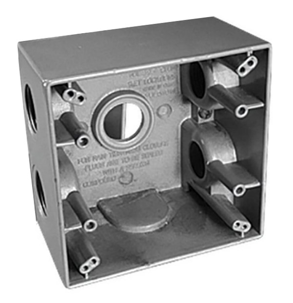 Caja de aluminio de 1" de 5 entradas de forma cuadrada de uso pesado
