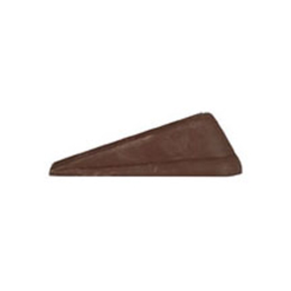 Tope caucho de 4" tipo cuña para puertas de color marrón