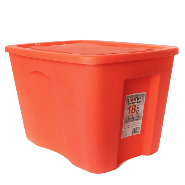 Caja plástica para almacenar de 18gl color peach