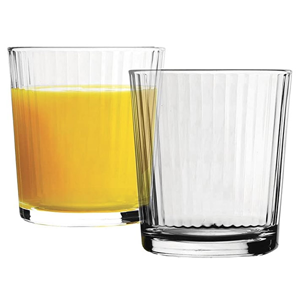 Juego de 2 vasos de agua de cristal, vasos de vidrio con borde dorado de 10  onzas para café, cristal…Ver más Juego de 2 vasos de agua de cristal