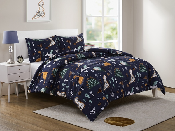 Juego de comforter con diseño de Dinosaurio tamaño full